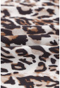 Volánové leopardie šaty s dlhým rukávom