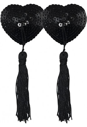 Zvodné čierne boudoir nálepky na bradavky