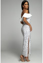 Sequins Off Shoulder Side Slit Evening Dress