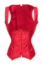 Red brocade halter neck corset Red Queen