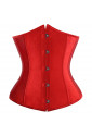 Red satin underbust corset SHORT