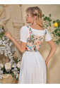 Unique floral folclore straps corset