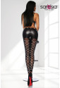 Exclusive wetlook leggings with chains