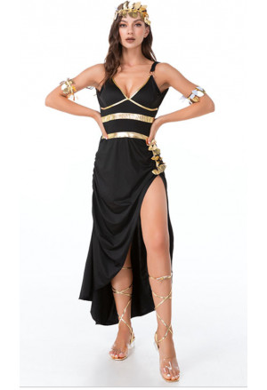 Egyptian Queen Cleopatra Dress Greek Goddess Halloween Costume 