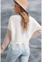 Tainted Love Cotton Distressed Sweater