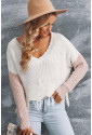 Tainted Love Cotton Distressed Sweater