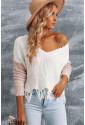 Tainted Love Cotton Distressed Sweater