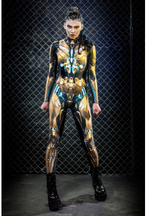 Futuristický železný Robot Humanoid cosplay kostým 
