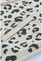 Leopard Print Detail Pocketed Corduroy Jacket