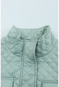 Moderná dámska prešívaná bunda so zapínaním na zips