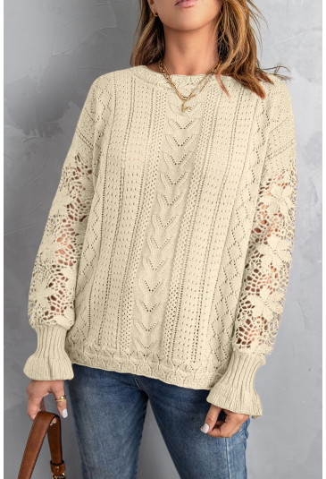 Jesenný úpletový sveter s perfektnými vzormi