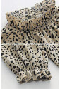Dámska blúzka s leopardím vzorom a volánovými prvkami