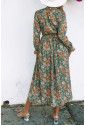 Skvostné maxi kvetinové šaty s golierikom 